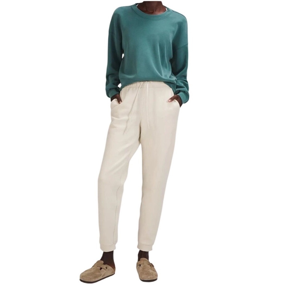 Lululemon Align Cropped Crewneck Sweatshirt Teal Green Size 2 Relaxed Fit‎